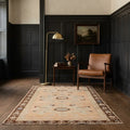 Beige Turkish runner rug in a styled room