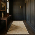 Beige Turkish runner rug in a styled room