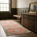 Orange Turkish runner rug in a styled room
