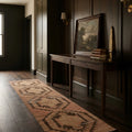 Beige Turkish runner rug in a styled room