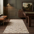 Beige Turkish runner rug in a styled room