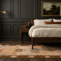 Beige Turkish runner rug in a styled room