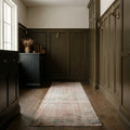 Orange Turkish runner rug in a styled room