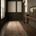 Beige Turkish runner rug in a conservatory