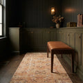 Brown Turkish runner rug in a styled room