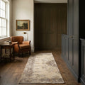 Beige Turkish runner rug in a styled room