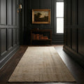 Beige Turkish runner rug in a styled room