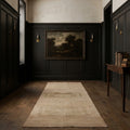 Beige Turkish runner rug in a landing