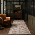 Beige Turkish runner rug in a conservatory