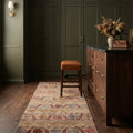 Beige Turkish runner rug in a styled room