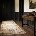 Beige Turkish runner rug in an entryway