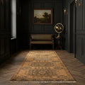 Beige Turkish runner rug in a landing
