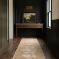 Beige Turkish runner rug in a styled room