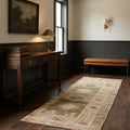 Beige Turkish runner rug in a styled room