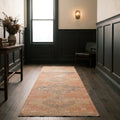 Orange Turkish runner rug in a styled room