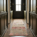 Beige Turkish runner rug in a styled room