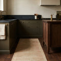 Beige Turkish runner rug in a kitchen