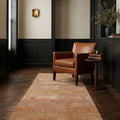 Orange Turkish runner rug in a styled room