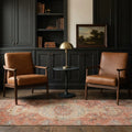 Orange Turkish runner rug in a styled room
