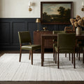 White Flatweave area rug in a living room