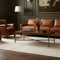 White Shaggy Wool area rug in a living room