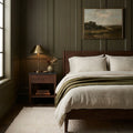 White Shaggy Wool area rug in a bedroom