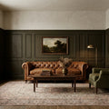 White Turkish rug in a styled room