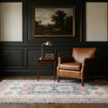 White Turkish rug in a styled room