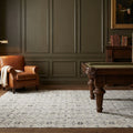 White Turkish rug in a styled room