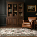 White Turkish rug in a study